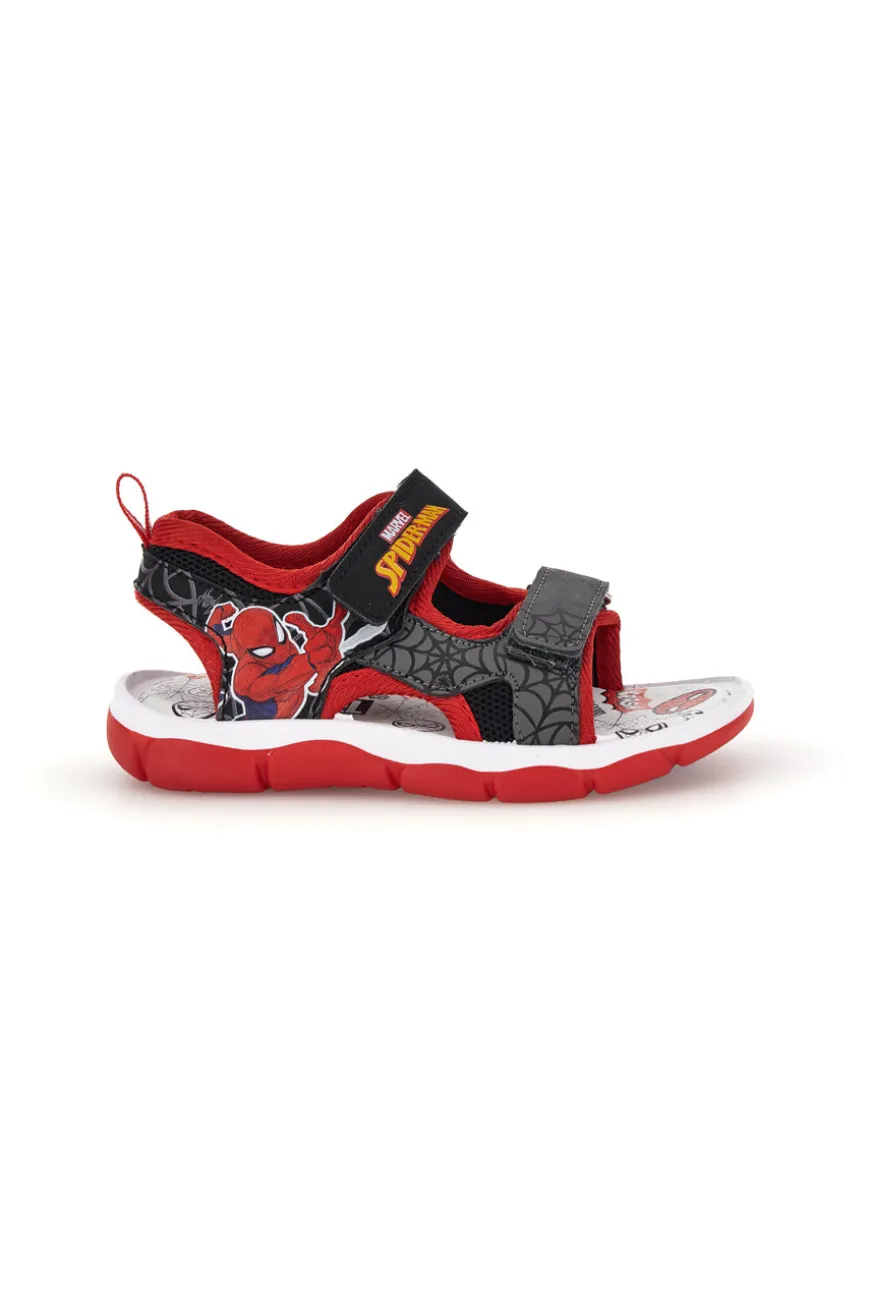 Sandali nero rosso con strappi e luci Spiderman R1310651S
