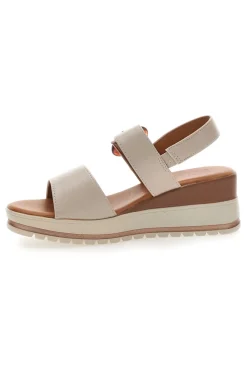 Sandali Nude con Zeppa Bianca a Contrasto BR1962-PITTARELLO SUN New