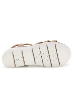Sandali oro con applicazioni decorative e zeppa The 24001B-FIRST ACTIVE New