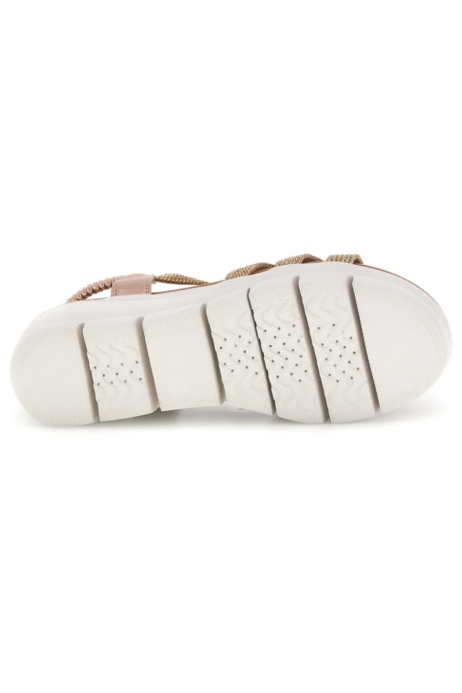 Sandali oro con applicazioni decorative e zeppa The 24001B-FIRST ACTIVE New