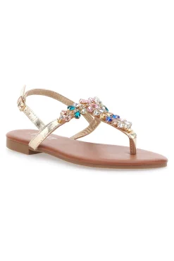 Sandali Oro con Strass PRE3008-THE FIRST CHIC Online