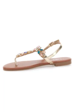 Sandali Oro con Strass PRE3008-THE FIRST CHIC Online