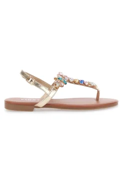 Sandali Oro con Strass PRE3008-THE FIRST CHIC Online