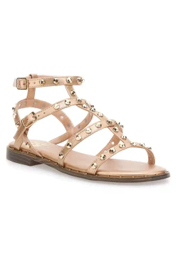 Sandali oro rosa con borchie e cinturino alla caviglia Me & Me 1663-ME u0026 ME Hot