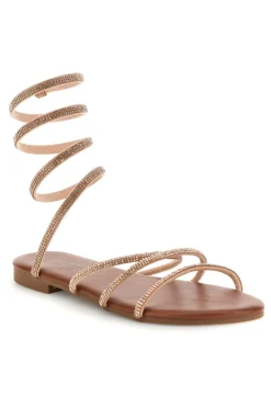 Sandali oro rosa con strass PRE9300-MON DIEU Hot
