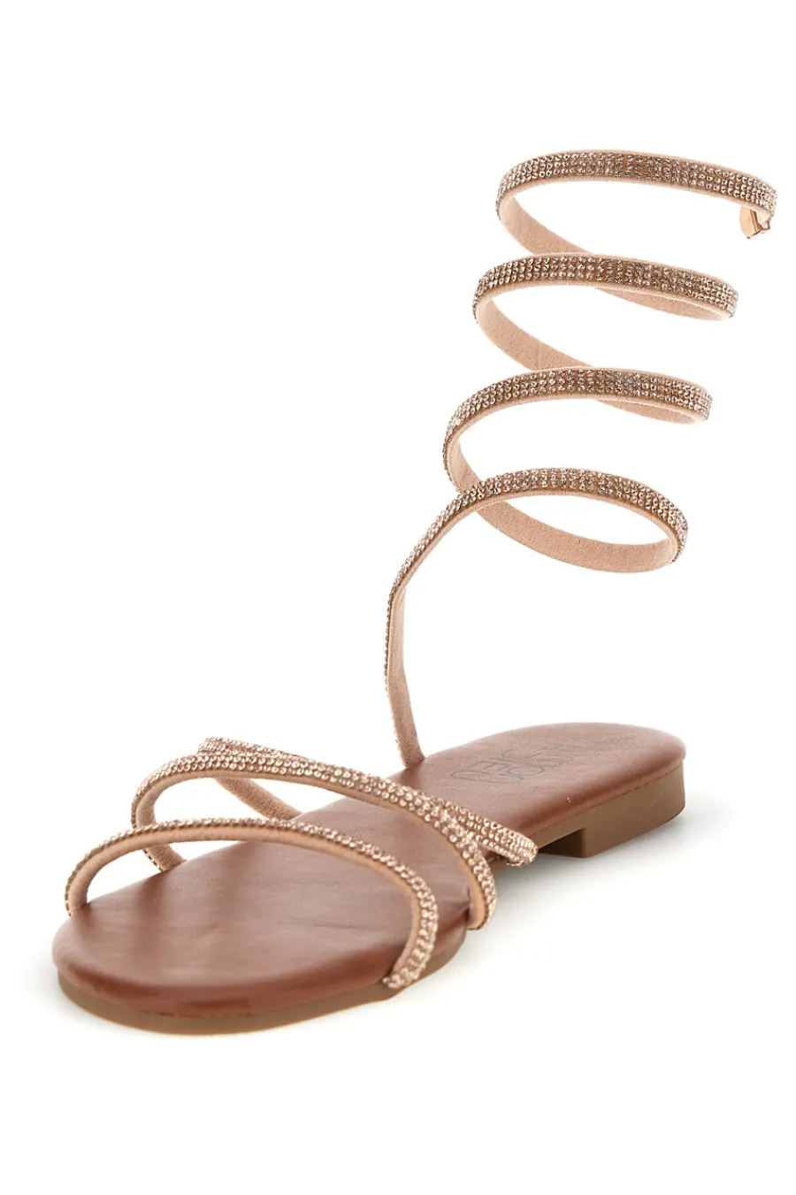 Sandali oro rosa con strass PRE9300-MON DIEU Hot