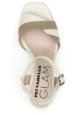 Sandali Panna e Oro Con Cinturino e Tacco 8,5 5548-PITTARELLO GLAM Sale