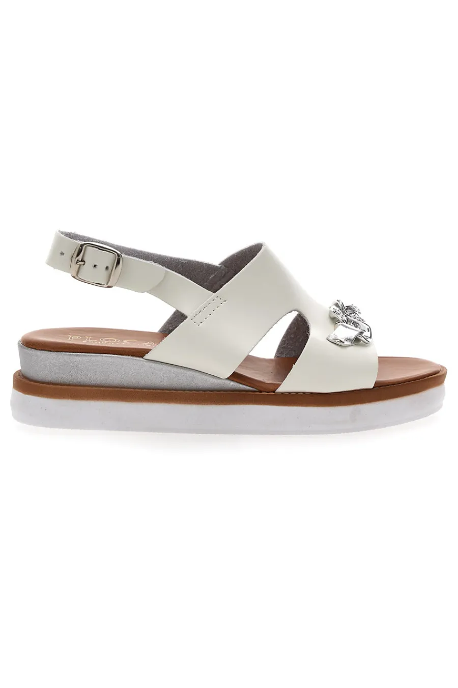 Sandali Platform Bianchi Made Italy 3002-PLOCADI Discount