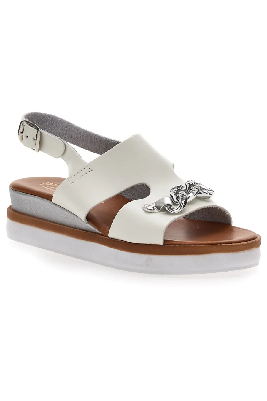 Sandali Platform Bianchi Made Italy 3002-PLOCADI Discount
