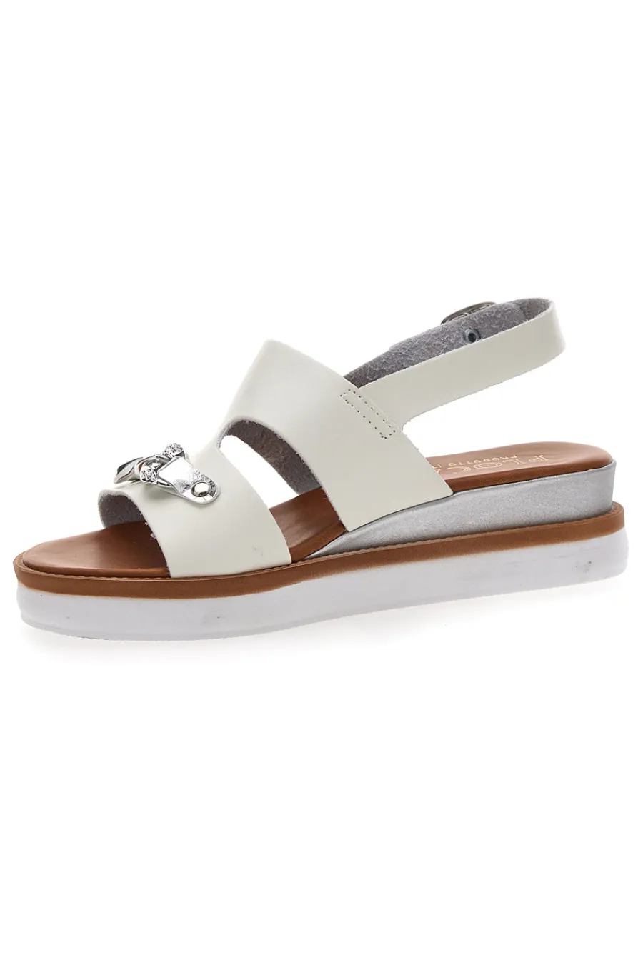 Sandali Platform Bianchi Made Italy 3002-PLOCADI Discount