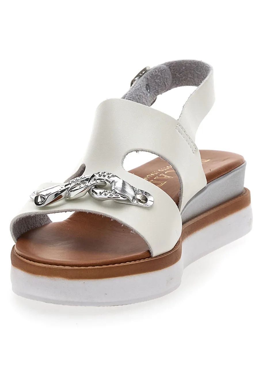 Sandali Platform Bianchi Made Italy 3002-PLOCADI Discount