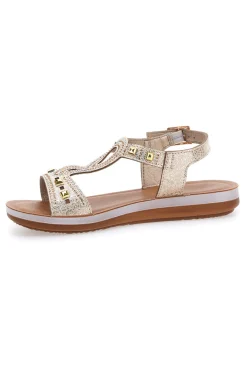 Sandali Platino Con Cinturino e Borchie 10 ZO-INBLU New