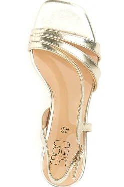 Sandali platino con tacco e cinturino 2332H1-MON DIEU Discount