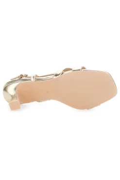 Sandali platino con tacco e cinturino 2332H1-MON DIEU Discount