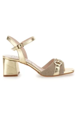 Sandali Platino Con Tacco e Cinturino alla Caviglia 5550-PITTARELLO GLAM Sale