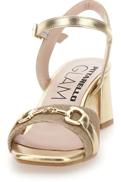 Sandali Platino Con Tacco e Cinturino alla Caviglia 5550-PITTARELLO GLAM Sale
