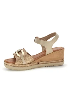 Sandali platino con zeppa 10 FK-INBLU Best