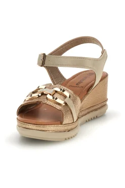 Sandali platino con zeppa 10 FK-INBLU Best