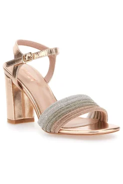 Sandali Rosa con Cinturino e Tacco Alto 653-THE FIRST Sale