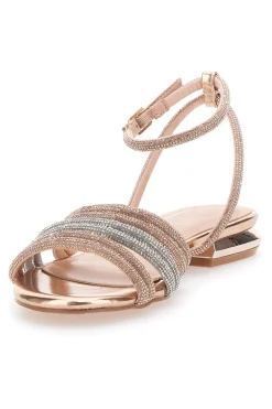 Sandali Rosa Con Strass e Cinturino alla Caviglia 680-MON DIEU Sale