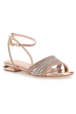 Sandali Rosa Con Strass e Cinturino alla Caviglia 680-MON DIEU Sale