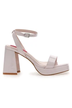 Sandali Rosa con Tacco a Blocco 202-BETTYFLOWERS New