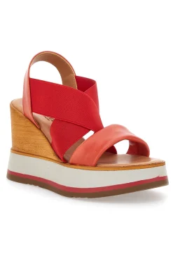 Sandali Rosse Con Zeppa 24953-PITTARELLO New