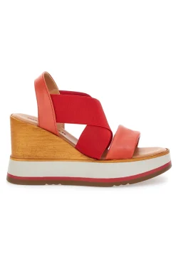 Sandali Rosse Con Zeppa 24953-PITTARELLO New