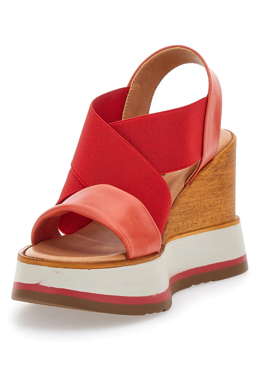 Sandali Rosse Con Zeppa 24953-PITTARELLO New