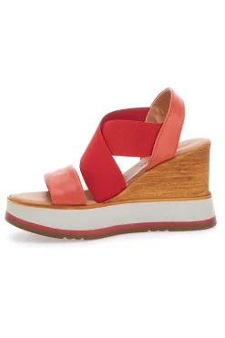 Sandali Rossi Made in Italy Con Zeppa 34953-PITTARELLO Outlet
