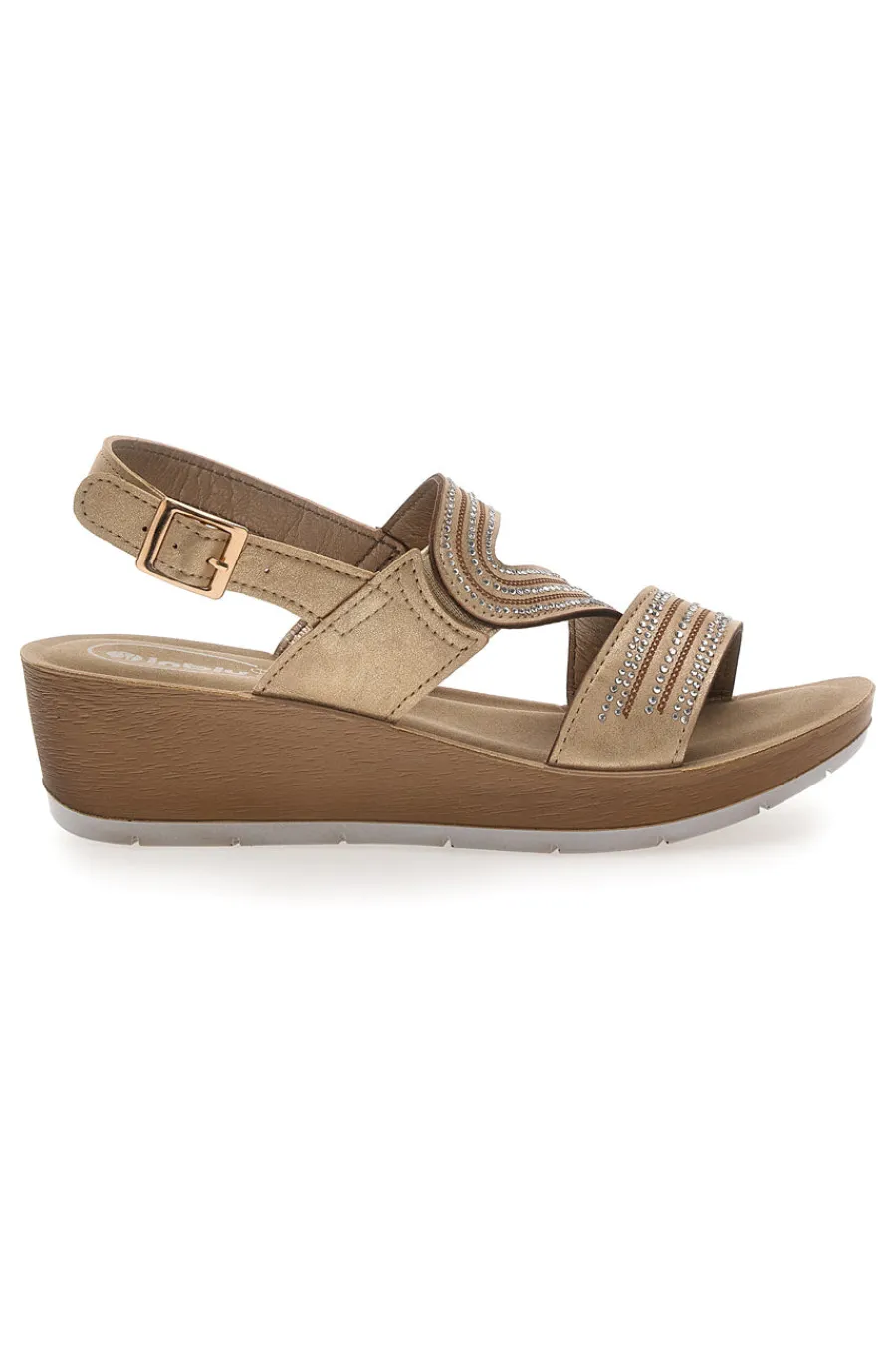 Sandali Sabbia con Cinturino e Brillantini 24 RN-INBLU Discount