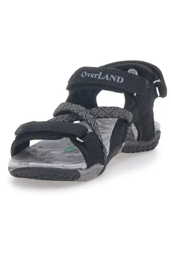 Sandali Sportivi con Velcro Neri 22326-OVERLAND Outlet