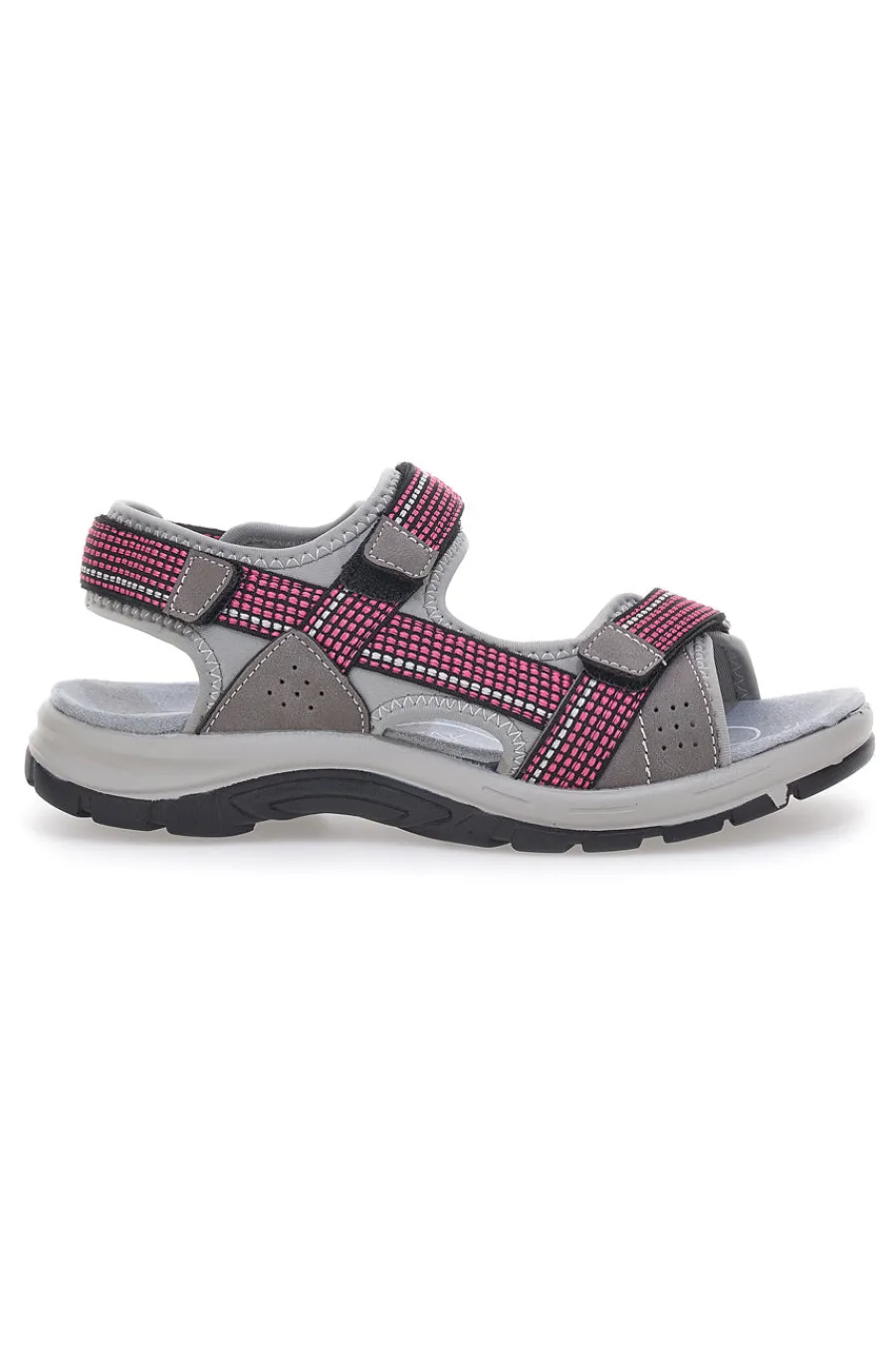 Sandali sportivi grigi e fucsia con chiusura a strappo 51358-TIGLIO Clearance