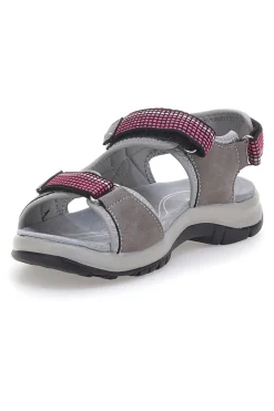 Sandali sportivi grigi e fucsia con chiusura a strappo 51358-TIGLIO Clearance