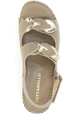 Sandali Taupe Sling-back Con Velcro 42063-PITTARELLO Best