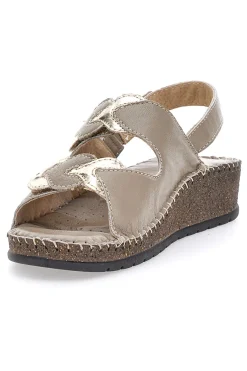 Sandali Taupe Sling-back Con Velcro 42063-PITTARELLO Best