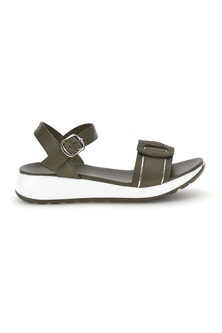 Sandali oliva con cinturino regolabile suola comfort Bza2423820-PLOCADI