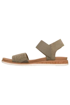 Sandali verdi con cinturino in velcro e fascia traforata Desert kiss low-SKECHERS Outlet