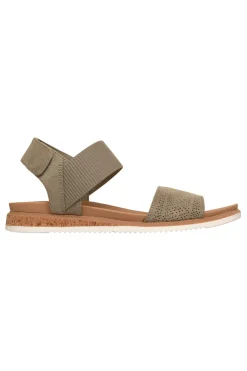 Sandali verdi con cinturino in velcro e fascia traforata Desert kiss low-SKECHERS Outlet
