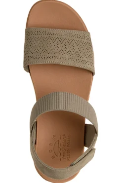 Sandali verdi con cinturino in velcro e fascia traforata Desert kiss low-SKECHERS Outlet