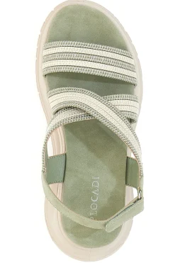 Sandali verdi con fasce elastiche Ploadi 35310-PLOCADI Outlet