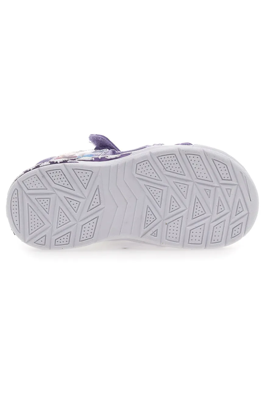 Sandali Viola Con Luci e Strappi in Velcro Frozen D11955M