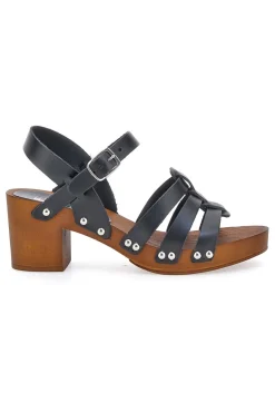Sandali Zoccoli Neri Con Tacco 6 cm 5759-PITTARELLO LOVE Online