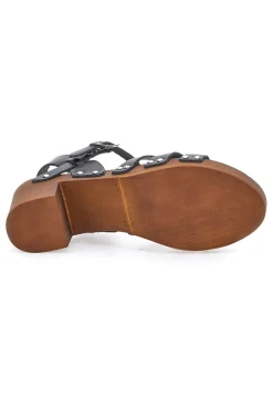 Sandali Zoccoli Neri Con Tacco 6 cm 5759-PITTARELLO LOVE Online
