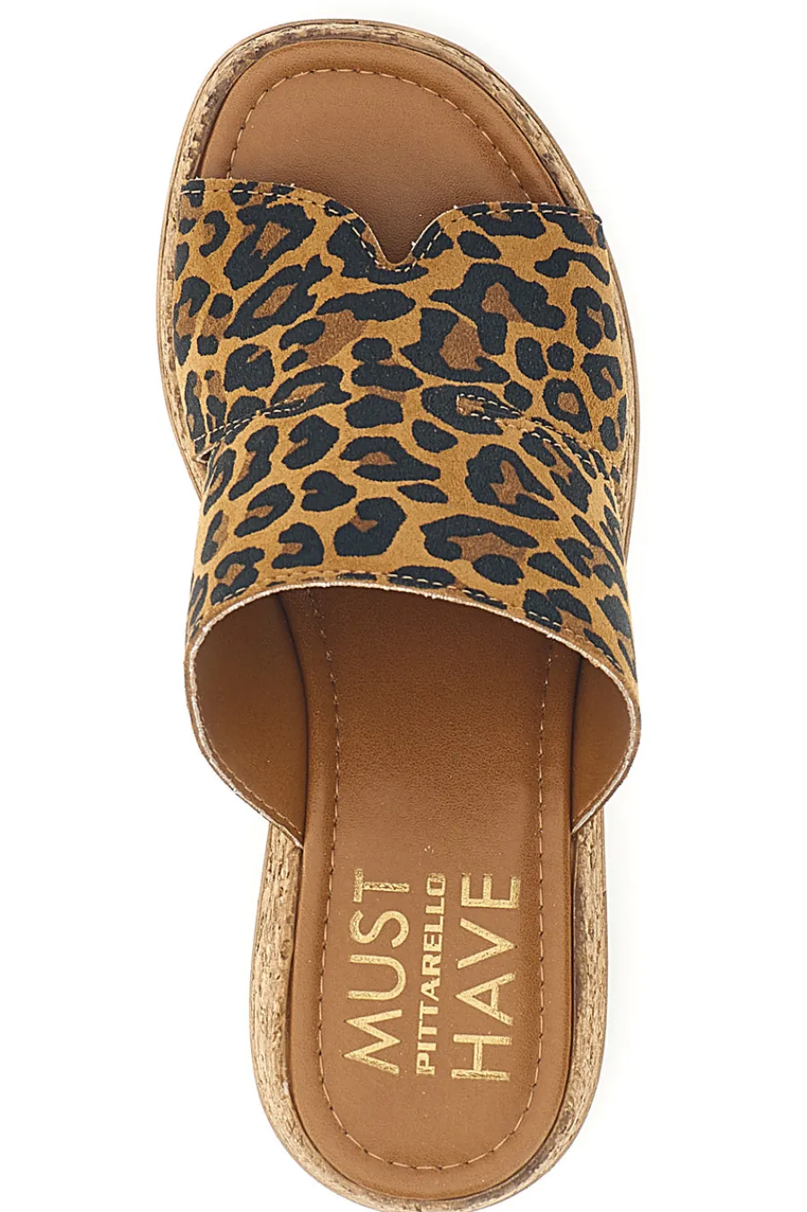 Sandalo animalier in pelle con zeppa Must Have 11937-PITTARELLO Discount