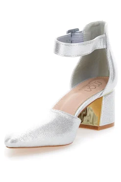 Sandalo argento con tacco e cinturino 8257482838-MON DIEU Best