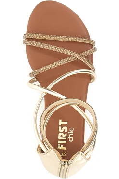 Sandalo basso dorato 5432-THE FIRST CHIC Clearance