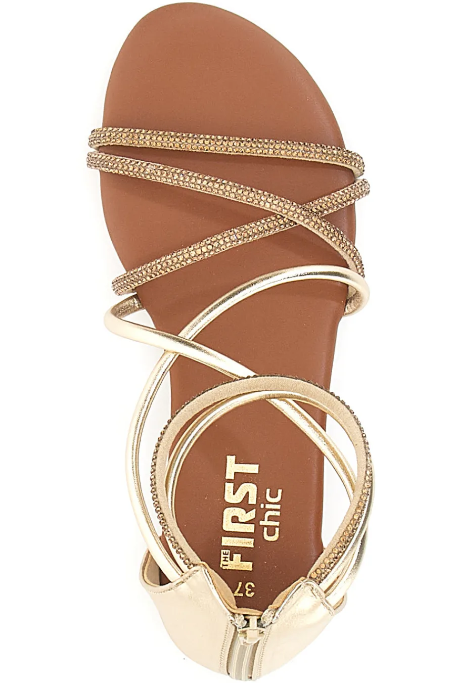 Sandalo basso dorato 5432-THE FIRST CHIC Clearance