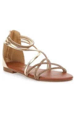 Sandalo basso dorato 5432-THE FIRST CHIC Clearance