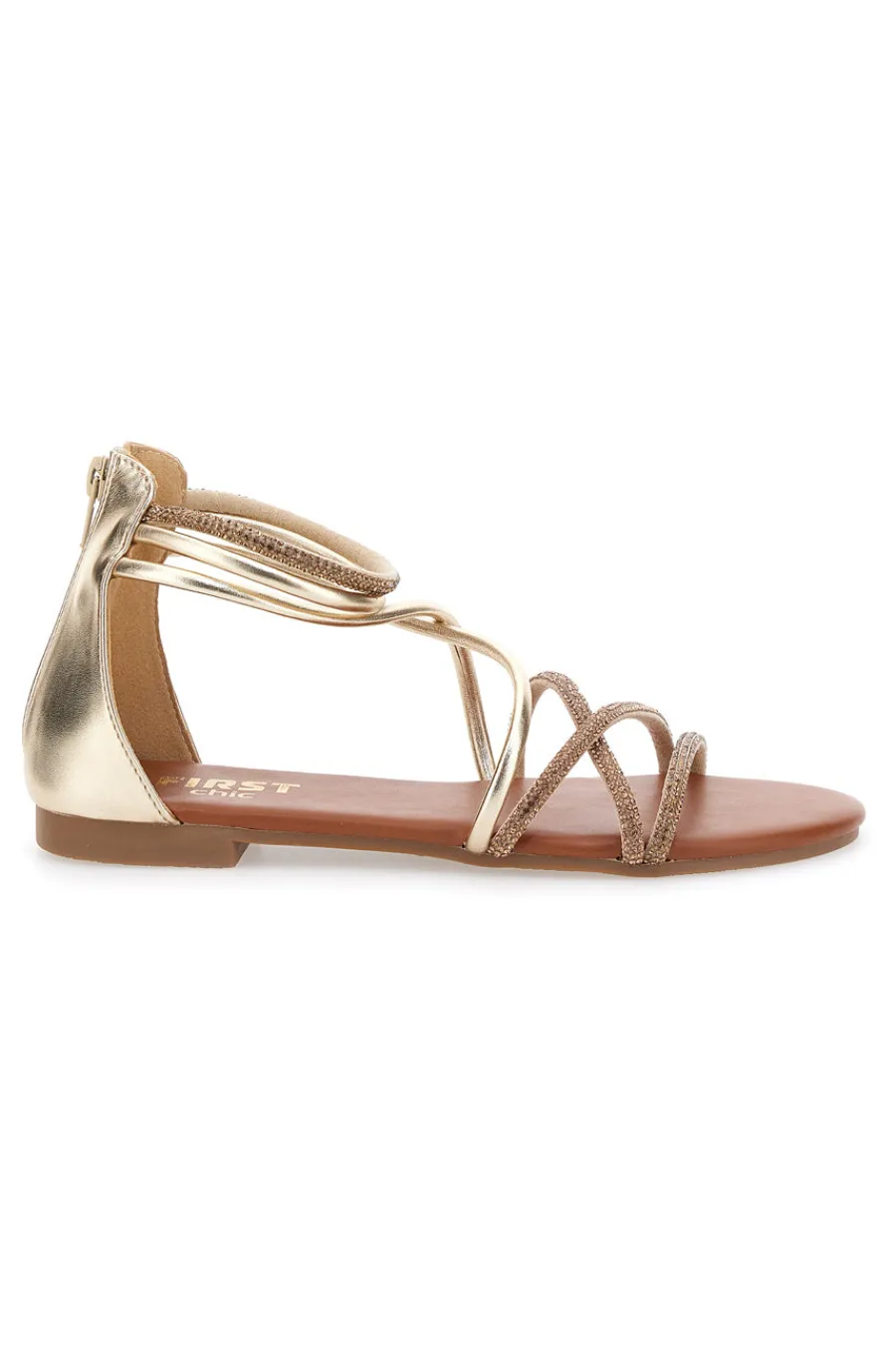 Sandalo basso dorato 5432-THE FIRST CHIC Clearance